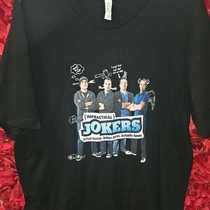 Bella Canvas Impractical Jokers Black Short Sleeve Tee Size XLarge